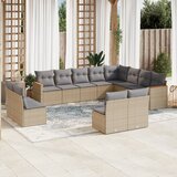 vidaXL 12-dijelni set vrtnih sofa od poliratana s jastucima bež | shoptok.hr