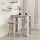 vidaXL Barska miza s polico betonsko siva 102x50x103,5 cm iverna pl. | Shoptok.si