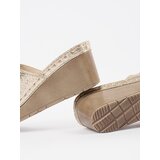 GOODIN Golden women's wedge flip-flops | shoptok.hr