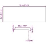 vidaXL Prozorske klupice 2 kom 70x30x2 cm netretirane masivne hrast | shoptok.hr
