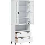  Visoka komoda VIKEN bijela 80 x 40 x 200 cm od masivne borovine | Shoptok.si