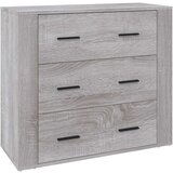  Komoda siva sonoma 80x33x70 cm inženirski les, (20654633) | Shoptok.si