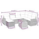  8-dijelni set vrtnih sofa od poliratana s jastucima crni | shoptok.hr
