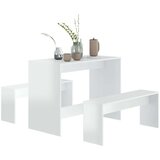 vidaXL 3-dijelni blagovaonski set visoki sjaj bijeli od iverice | shoptok.hr