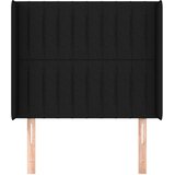  Uzglavlje s ušima crno 93x16x118/128 cm od tkanine | shoptok.hr
