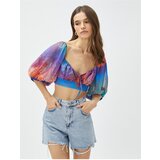 Koton Crop Blouse Ethnic Look Balloon Sleeve | shoptok.hr