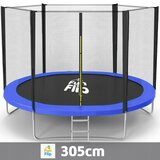 Fun Flip Proizvod sa nedostatkom - OUTLET - Trambolina 305cm sa sigurnosnom mrežom i merdevinama - 150 kg nosivosti ( FF-305-BL-OUT ) | ePonuda.com