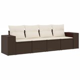 Maison Chic Seti vrtnega pohištva - Vrtna garnitura - Vrtni pohištvo set 4-delna z blazinami rjav poli ratan, (21815792) | Shoptok.si