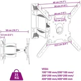zidni nosač za zaslon od 32-55 inča maks. vesa 400x400 mm 35 kg