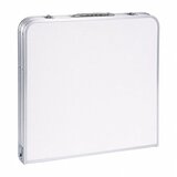  Zložna miza za kampiranje s nastavljivo višino - 120 x 60 x 55-70 cm - bela | Shoptok.si