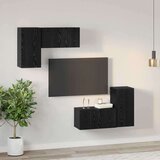 vidaXL Set TV kabineta s polico 4 pcs Črni hrast 60 x 30 x 30 cm | Shoptok.si