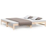  Izvlečna dnevna postelja 2x(80x200) cm trdna borovina, (20787754) | Shoptok.si