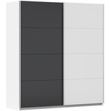 Modern Living Omara Z Drsnimi Vrati Subito, Bela, Barva Grafita | Shoptok.si