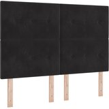  LED okvir za krevet s madracem Crna 140 x 200 cm Baršun | shoptok.hr