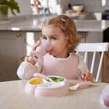 BABYBJORN set za hranjenje baby dinner powder pink (8-dijelni set) | shoptok.hr