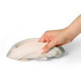 BabyOno silikonski okrugli tanjur s odjeljcima i vakuumom 6 m+, bež | shoptok.hr