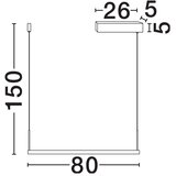 Nova Luce Mat crna LED viseća svjetiljka aluminijska s mogućnosti zatamnjivanja ø 80 cm Lunette – | shoptok.hr