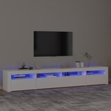 TV ormarić s LED svjetlima bijeli 240x35x40 cm | Eponuda.com