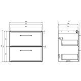 Cersanit S1021-009 - Zidni kupatilski ormarić ispod umivaonika MILLE SLIM 60x38 cm mint | Eponuda.com