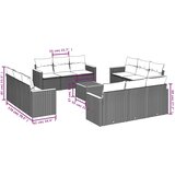  13-dijelni set vrtnih sofa s jastucima poliratan Bež | shoptok.hr