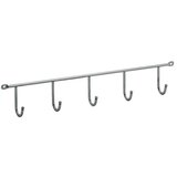 WALTECO Letev za obešanje (Do x Š x V: 350 x 35 x 60 mm, Število kaveljčkov: 5 kos, Sive barve) cene