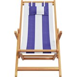  Sklopive stolice plažu 2kom tkanine i masivno drvo plavi-bijela | shoptok.hr