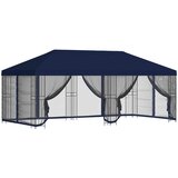 Paviljon s bočnim stranama 6 x 3 m Plava Poliester i čelik 190 | shoptok.hr