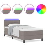 Box Spring krevet s madracem i LED svjetlom taupe 80 x 200 cm tkanina | shoptok.hr