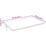  Jastuk za ležaljku prošarani krem 186x58x4 cm od tkanine | shoptok.hr