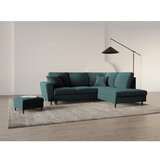 Cosmopolitan Design Petrolej zelena baršunasti sklopiva/s prostorom za odlaganje kutna garnitura (s desnim kutom/u obliku slova L) Kyoto – | shoptok.hr