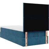 vidaXL Okvir kreveta s madracima tamnoplavi 90x200cm baršunasti | shoptok.hr