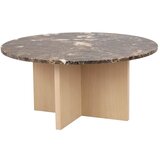 Rowico Rjava okrogla mizica iz marmorja 90x90 cm Brooksville - Rowico Cene