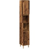 Maison Chic Kopalniška omarica - Kopalniški kabinet starinski les 30x30x190 cm inženirski les, (21795037) | Shoptok.si