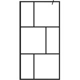 Pregrada za tuširanje od kaljenog stakla crna 100 x 195 cm | shoptok.hr