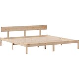 vidaXL Knjižna postelja brez vzmetnice 180x200 cm trdna borovina | Shoptok.si