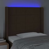  Posteljno vzglavje temno rjavo 93x16x118/128 cm blago, (20933966) | Shoptok.si