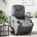 Maison Chic masažni naslanjač - Relax naslanjač s funkcijo vstajanja sivo umetno usnje, (22062694) | Shoptok.si