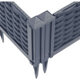  Vrtna sadilica s klinovima siva 125 x 40 x 28 5 cm PP | shoptok.hr
