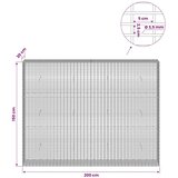 Gabion s žicom debljine 3 5 mm i mrežom 5x2 5 cm 200x30x150 cm - 30 cm 150 cm 200 cm | shoptok.hr