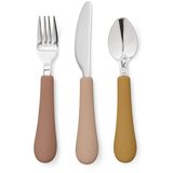 CamCam Copenhagen Silikonski otroški jedilni pribor barvi oker rumene in terakote 3 ks Tuscany Mix – | Shoptok.si