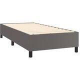  Box spring postelja z vzmetnico LED siva 80x200 cm umetno usnje, (20930568) | Shoptok.si