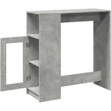 vidaXL Barski stol s držačima siva boja betona 101x40x103,5 cm drveni | shoptok.hr