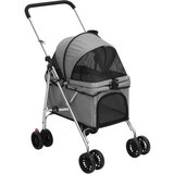 vidaXL Sklopiva kolica za pse siva 76 x 50 x 100 cm od tkanine Oxford Cijene