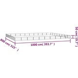  Pasja ograda s 36 paneli črna 100x50 cm prašno barvano jeklo - - črna - 59.4 - 1000 x 800 x 50 cm - | Shoptok.si