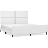  The Living Store Posteljni okvir z vzglavjem bel 180x200 cm umetno usnje - Posteljni Okvir Z Vzglavjem, (21501662) | Shoptok.si