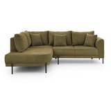 Ropez Zelena kotna sedežna garnitura iz šenilje (levi kot/v obliki črke L) Mauris – | Shoptok.si