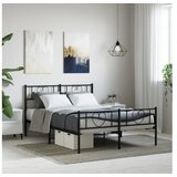 vidaXL okvir kreveta uzglavlje i podnožje crni 160x200 cm | shoptok.hr