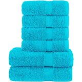 vidaXL 6-dijelni vrhunski set ručnika SOLUND tirkizni 600 gsm | shoptok.hr
