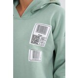 Kesi Hoodie with dark mint patches | shoptok.hr
