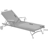 Gardenson Vrtni Ležalnik Schossgarten, Jeklo, Les, Vklj. Blazina | Shoptok.si
